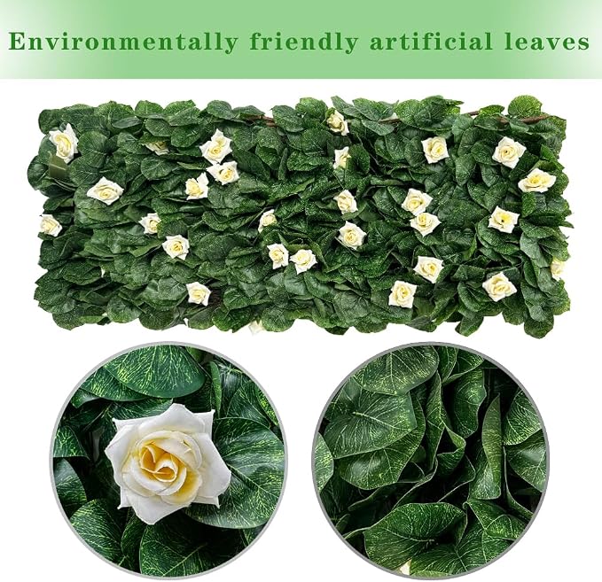 Expandable Faux Ivy Fence Privacy Screen - Image 2
