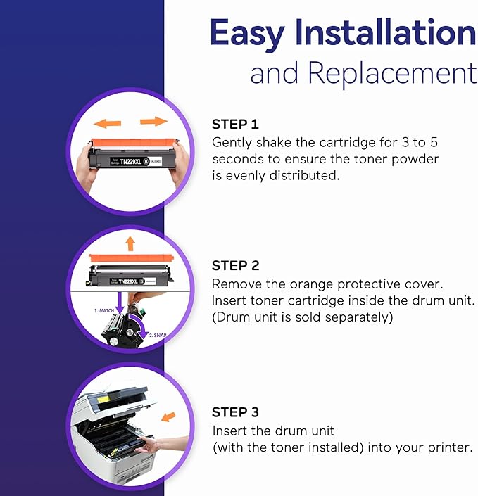 Valinkso TN229XL Toner Cartridge Replacement for Brother TN229 TN229XL Toner Compatible with Brother MFC-L3780CDW HL-L3280CDW MFC-L3720CDW HL-L3220CDW HL-L3300CDW, High Yield 4-Pack (BK/C/M/Y)