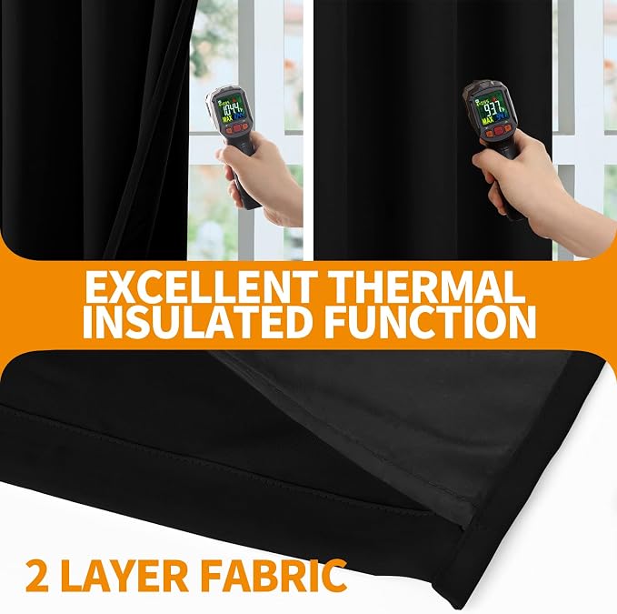 YoungsTex 100% Blackout Curtains 72 Inch Length - Image 7