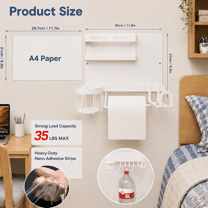 Floating Bedside Wall Shelf, 【Metal】 Wall Organizer - Image 2