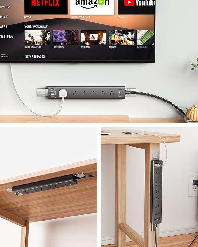 360° Mountable Surge Protector Power Strip - Image 5