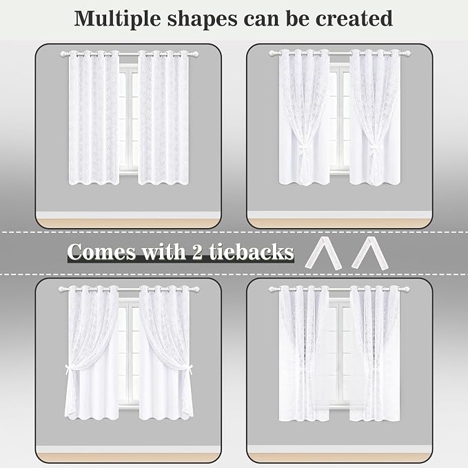 Yinhua Double Layer White Curtains - Image 6