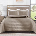 Exclusivo Mezcla Reversible Full Queen Quilt Bedding Set, Taupe | Lightweight by ExclusivoMezcla