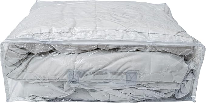 Set of 5 Clear Vinyl Zippered Storage Bags 22 x 18 x 7.5 Inch - Image 6