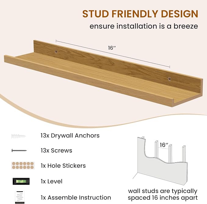 Picture Ledge Shelf, Floating Shelves - Image 5