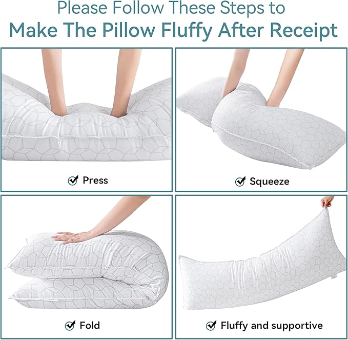 Oubonun 21x54 Full Body Pillow for Adults, Big Long Bed Pillow for Sleeping - Image 5