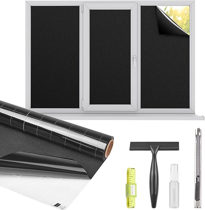 Kromapolis Blackout Film, Total Privacy & Room Darkening, 29.5'' x 78.7'' | by Kromapolis