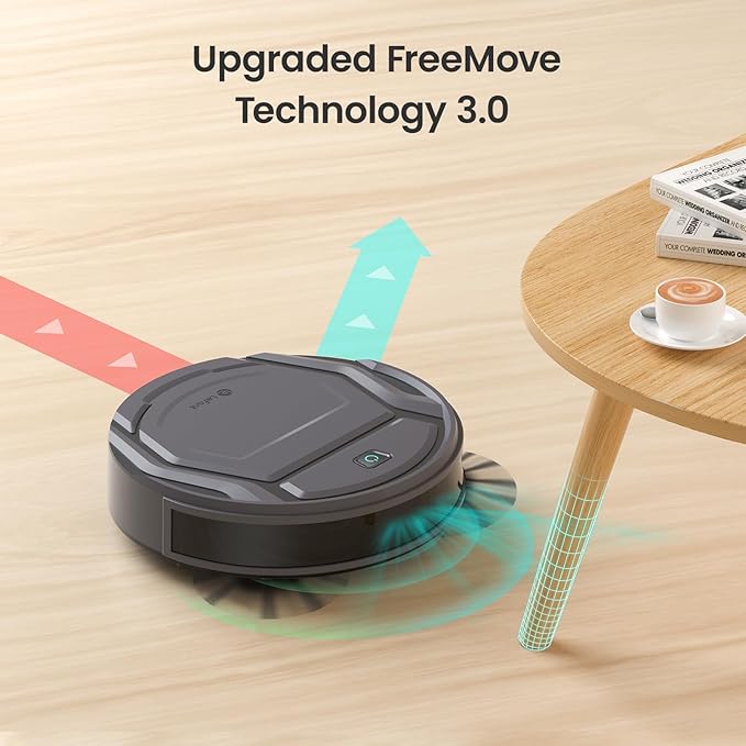 Lefant M210P Robot Vacuum Cleaner, 4000pa Suction, 200 Mins Runtime, Super Thin, Quiet, Self-Charging, Ideal for Pet Owners, Multi Surface Cleaning, APP/WiFi/Alexa Control, Gray