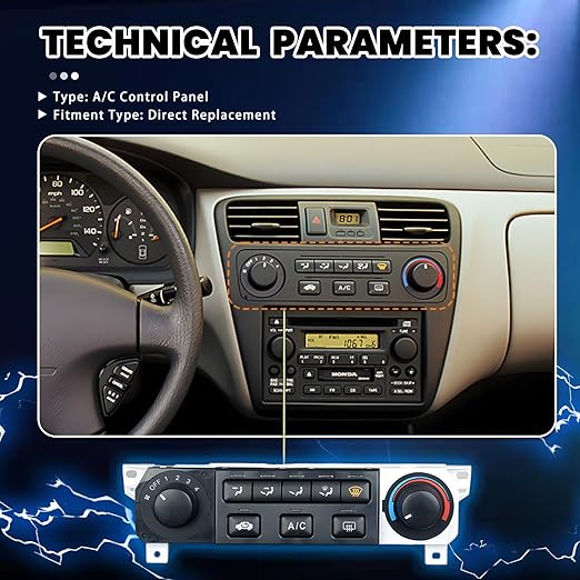 599-268 Climate Control Module - Compatible with 1998-2000 Honda Accord & 1998-2004 Honda Odyssey - A/C Heater Panel Replacement 79600-S84-A01ZA