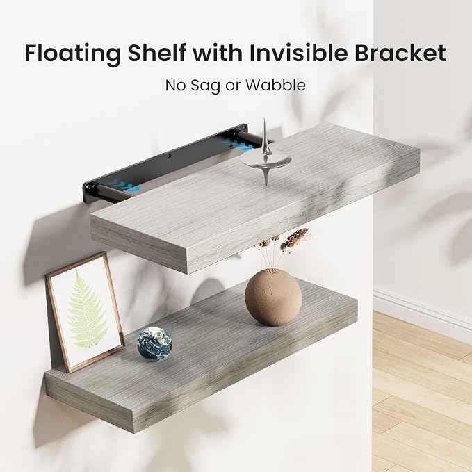 Amada 15.7" Floating Shelves for Wall Decor & Storage, Living Room, 22 lbs - Image 4