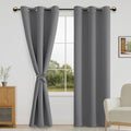 DWCN Grey Blackout Curtains 84 inch Length 2 Panels Set by DWCN