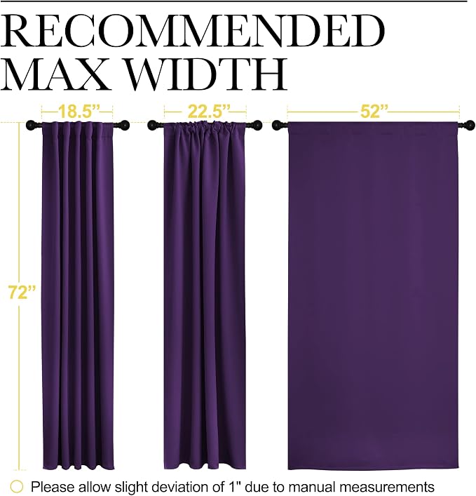 NICETOWN Bedroom Curtains Blackout Panels - Image 7