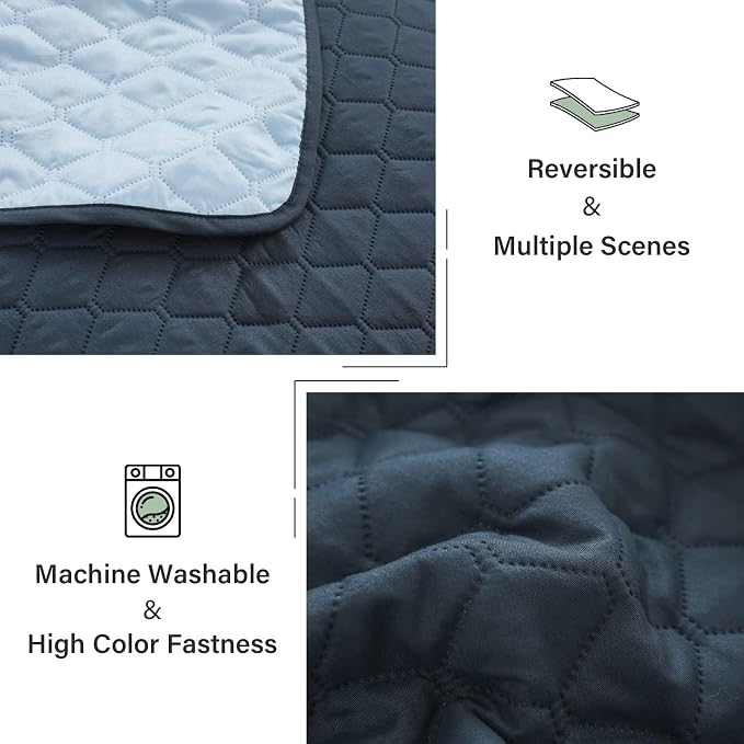 Exclusivo Mezcla Reversible Twin Quilt Bedding Set, Soft Microfiber, All Season - Image 6