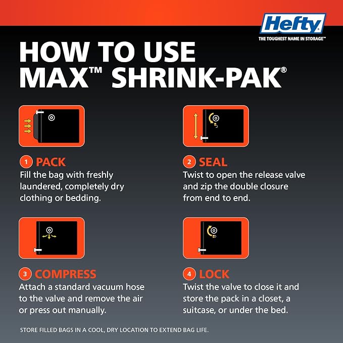 Hefty MAX Shrink-Pak Vacuum Seal Storage Bags - Image 6