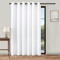 KOUFALL Extra 84 Inch Wide White Curtains by KOUFALL