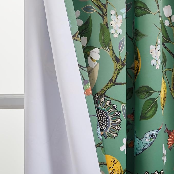 Topfinel Living Room Curtains 72 Inches Long Floral Spring Curtains, Vintage - Image 7