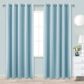 KOUFALL 72x84 Inch Length Light Blue Blackout Curtains by KOUFALL