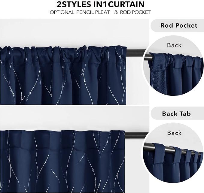 Deconovo Blackout Back Tab Curtains - Image 5