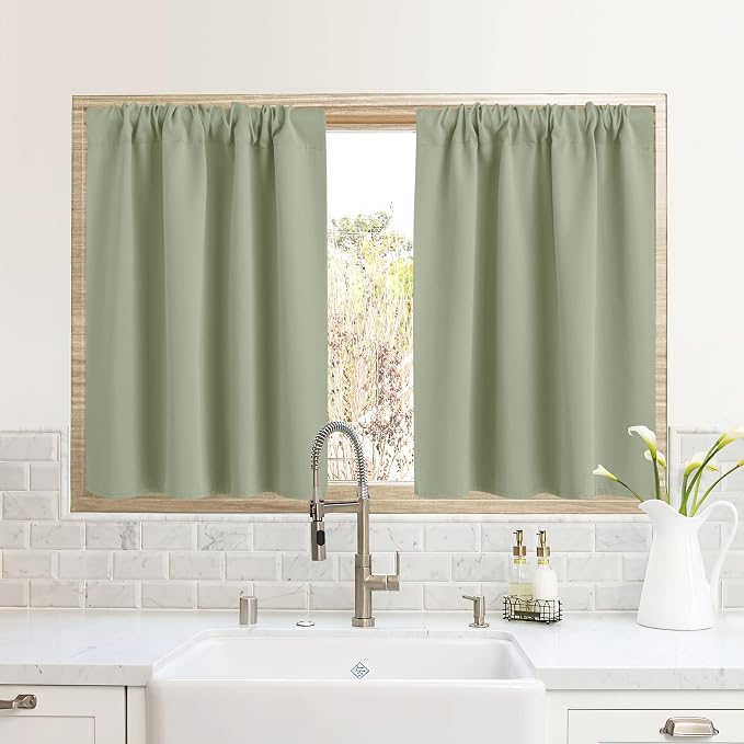 RYB HOME RV Curtains for Camper Windows, Mini Small Blackout Curtain Tiers | by RYBHOME
