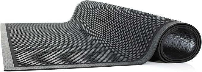 Guardian Easy Step Scraper 2X3 (23in x 35in) Indoor/Outdoor, Heavy-Duty, Solid Rubber Floor Mat,Black