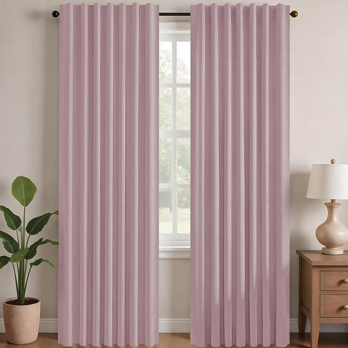 Deconovo Blackout Curtains for Bedroom, Living Room Curtains 63 Inches Long | by Unknown