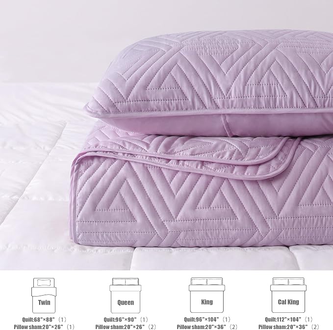 Whale Flotilla Soft Geometric Twin Quilt Set - Image 5