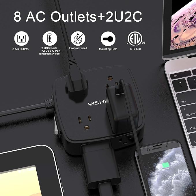 5Ft Surge Protector Power Strip - Image 2