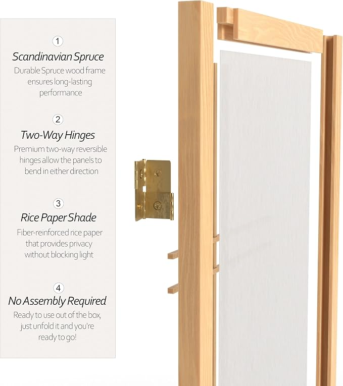 2 ft. Short Desktop Double Cross Shoji Screen - Image 4