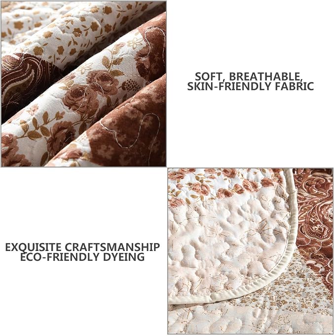 3-Piece Queen Quilt Sets with Shams Oversized Bedding Bedspread Reversible - Image 4