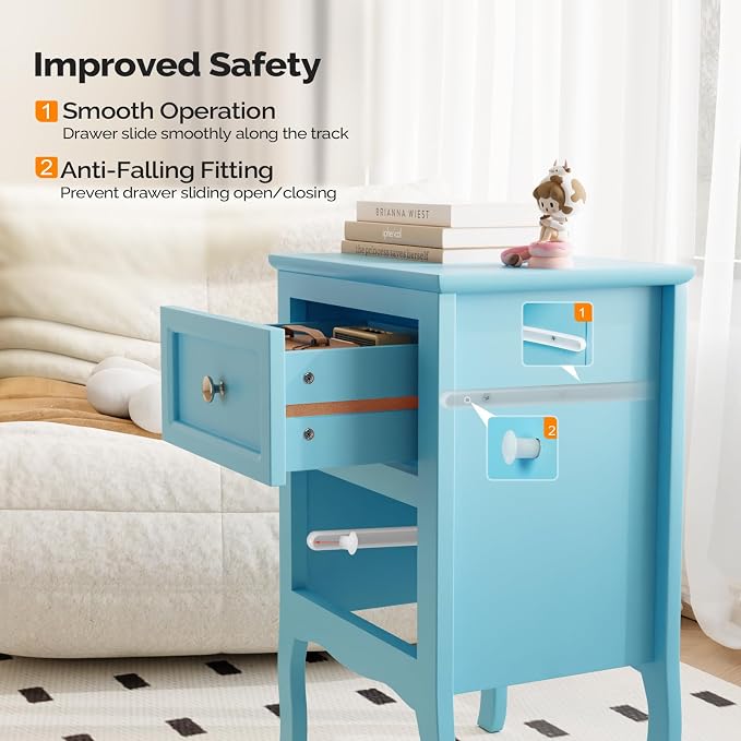 Bonnlo Nightstand Set of 2, Nightstands - Image 6