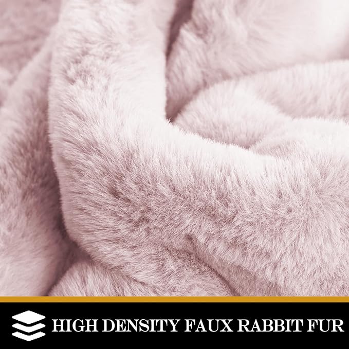 Latepis Light Pink Runner Rugs for Bedroom Girls 2x6 Non-Slip Washable Bedside Rug Soft Faux Rabbit Fur Rug for Living Room Sofa Floor Nursery and Dorm