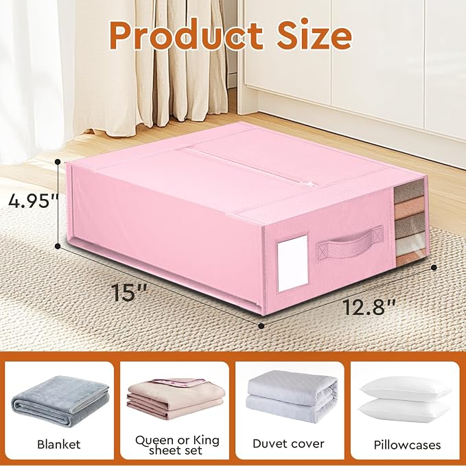 StorageTastic 2 Pack Bed Sheet Closet Organizers and Storage, Sturdy Foldable - Image 2