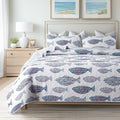 SLPR - Coastal Nautical Fish Quilt Set, Queen by SLPR