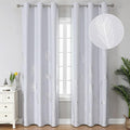 Greyish White Room Darkening Curtains 2 Panels by ESTELARTEXTILER