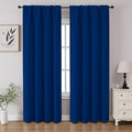 CUCRAF Royal Blue Blackout Curtains 96 inch Length 2 Panels Set, Rod Pocket by CUCRAF