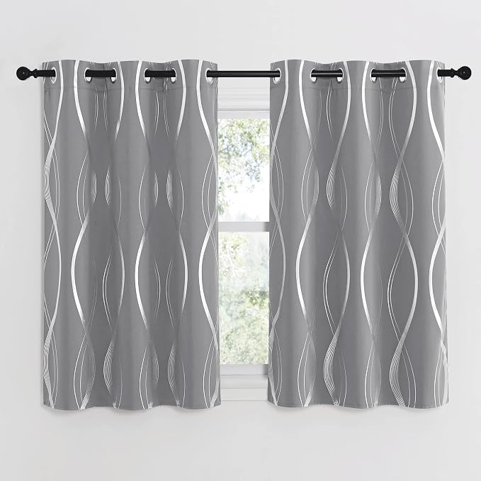 NICETOWN Kitchen Blackout Curtain Panels, 34 by 45 Inch, Window Treatment - Image 2