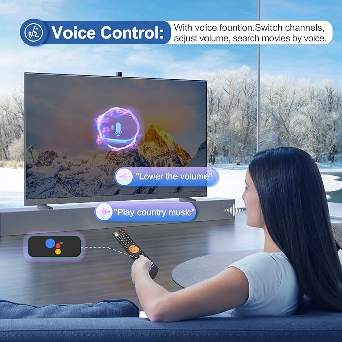 Replacement Learning Bluetooth Voice Remote Control fit for vSeeBox V3 Plus/Pro Models