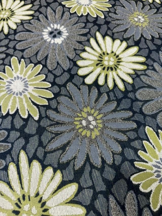 OctoRose 3 Side Zipper Upholstery Thick Linen Tweed Futon Cover Slipcover Sofa DayBed Mattress Cover (Cover ONLY) (Chenille-Daisies-Grey, Full)