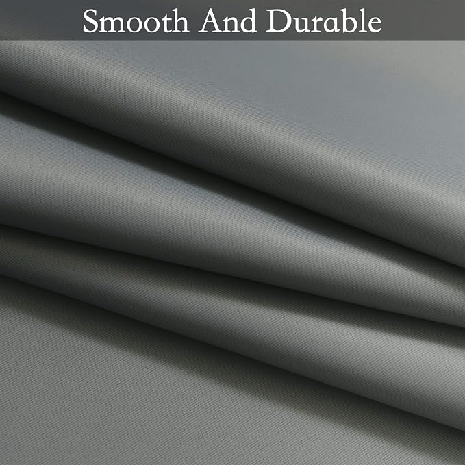 SimpleHome Ombre Curtains Grey to Grey White - Image 7