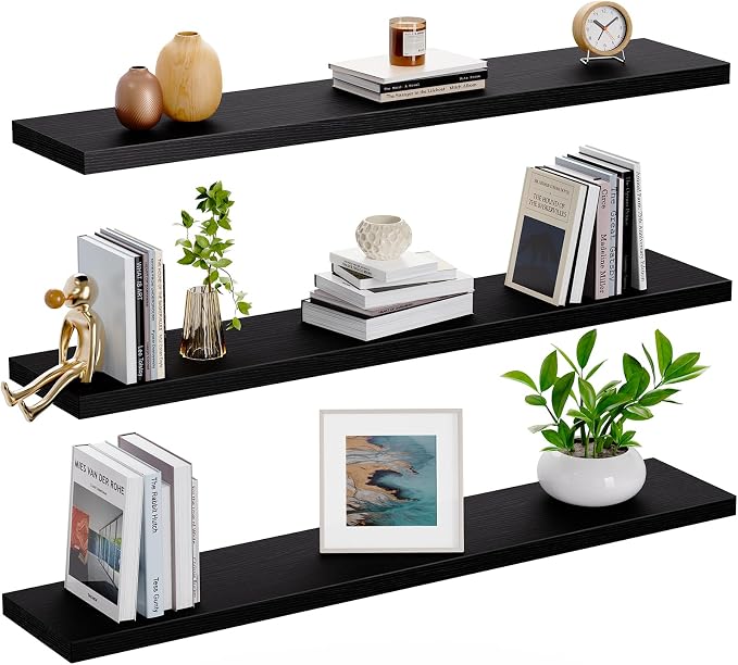 Amada 35.4" Floating Shelves for Wall Decor & Storage, Living Room, 22 lbs - Image 9