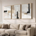 Large Framed Neutral Abstract Wall Art by Cuspin