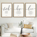 Houmury Set of 3 Framed Farmhouse Bible Verses Wall Decor Sign 11”x14” by Houmury