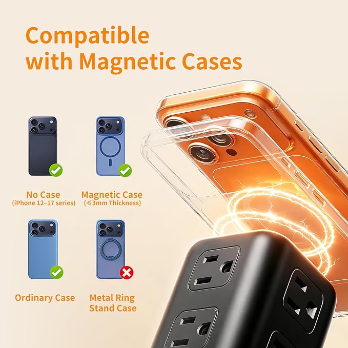 Extension Cord with Multiple Outlets, SMALLRT Power Strip Tower, Outlet - Image 4