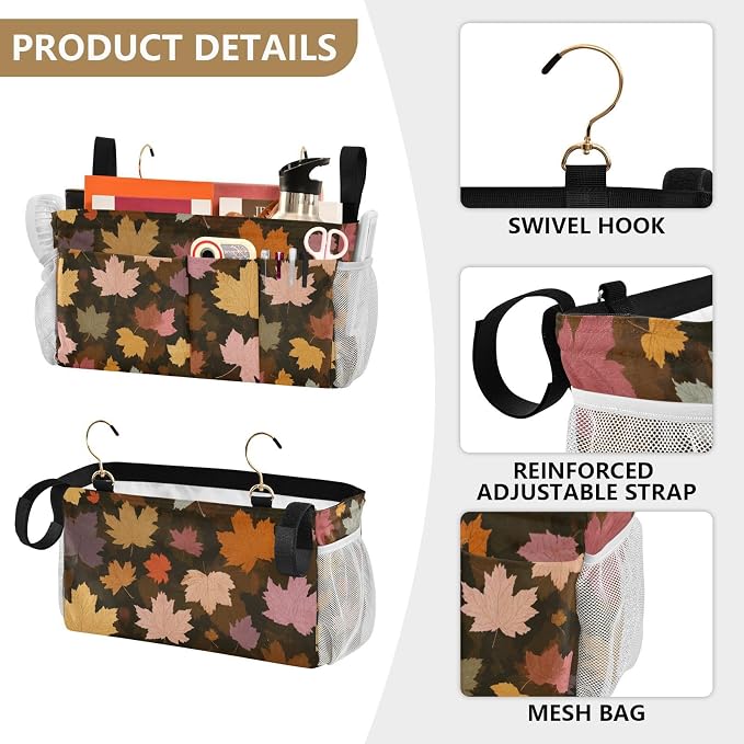 Bedside Caddy Hanging Bunk Bed Caddy Bed Organizer Hanging Pocket - Image 5