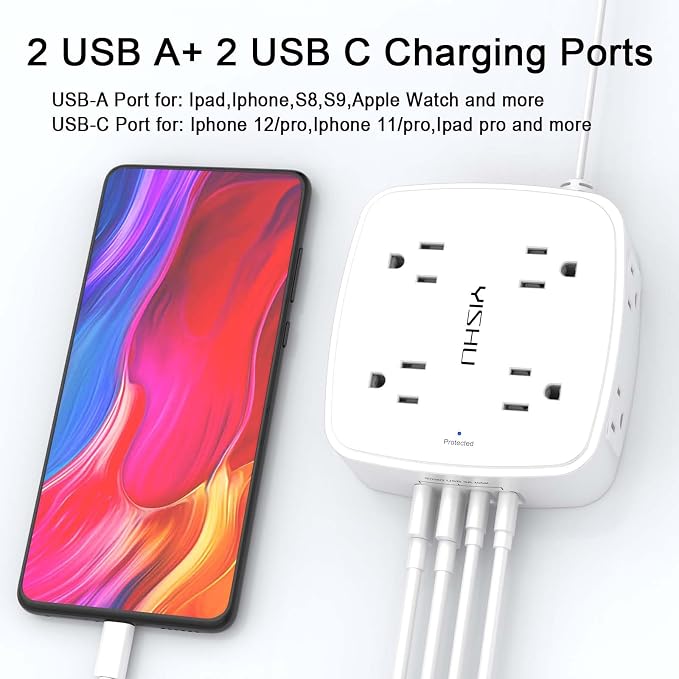 10 Ft Surge Protector Power Strip - Image 3