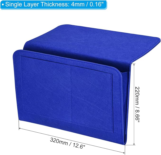 PATIKIL 13in Bedside Caddy, Bed Caddy Bedside Organizer Hanging 5 Pocket Soft - Image 2