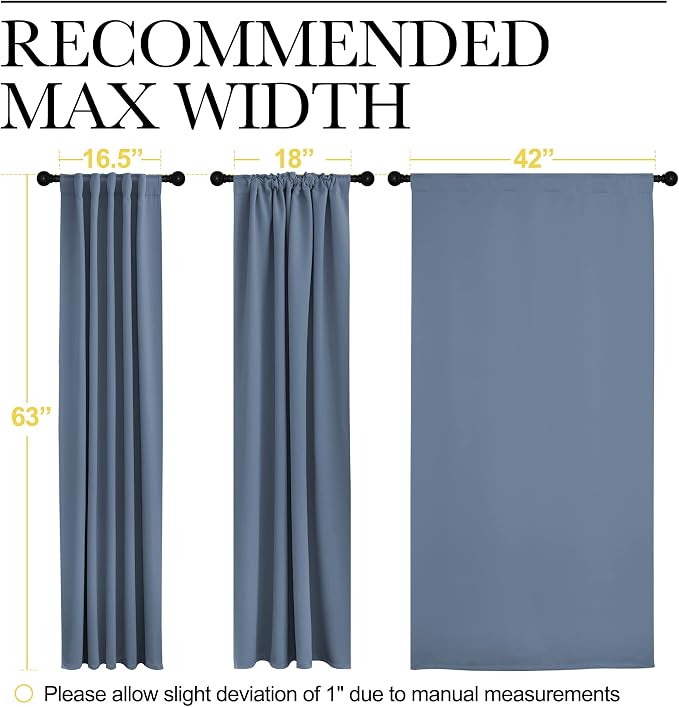 NICETOWN Blackout Curtains Window Panel Drapes - Image 7