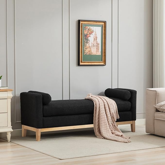 KEIKI Oversize Boucle Bench Ottoman - Image 3