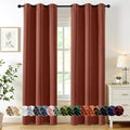 MIULEE Fall Blackout Curtains for Bedroom 2 Panels 40"x84" Long Terracotta | by MIULEE