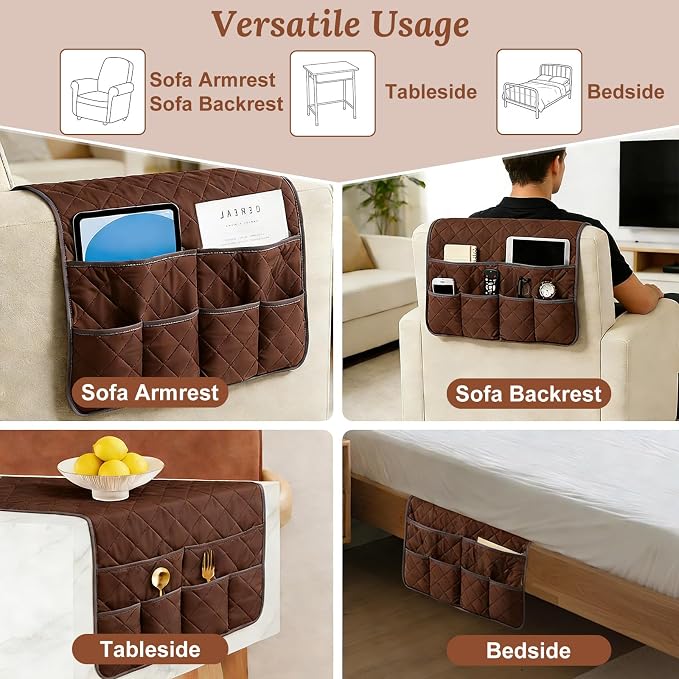 Sofa Armrest Organizer with 6 Pockets - Image 8